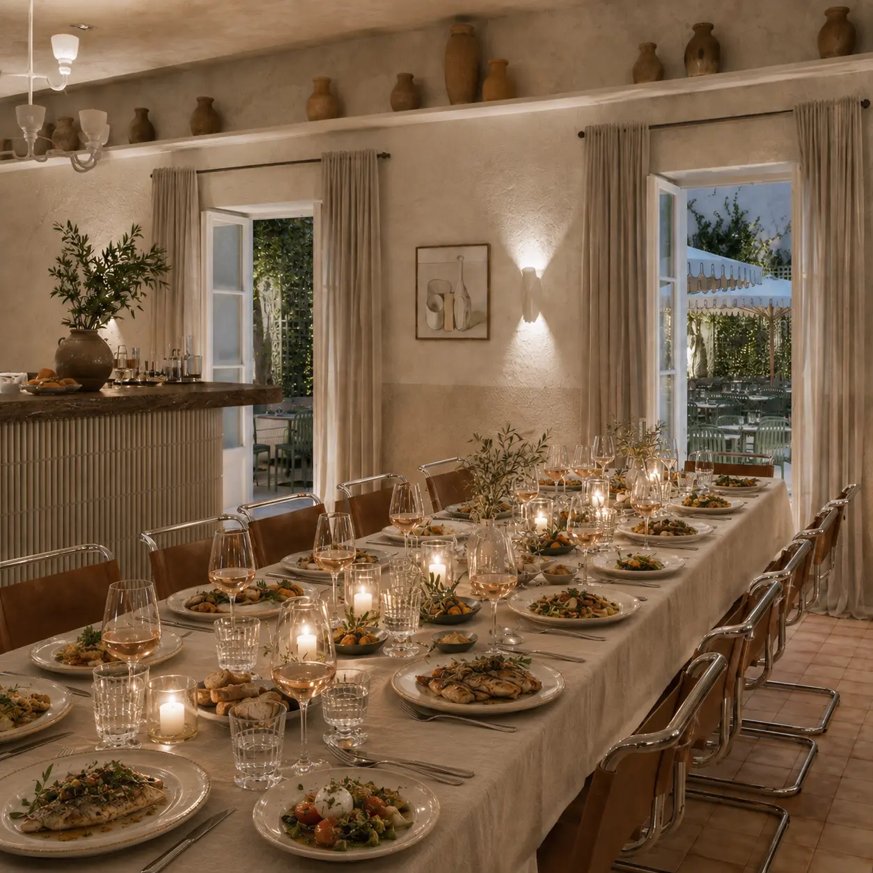 dîner à la table d'hôtes du café verdun