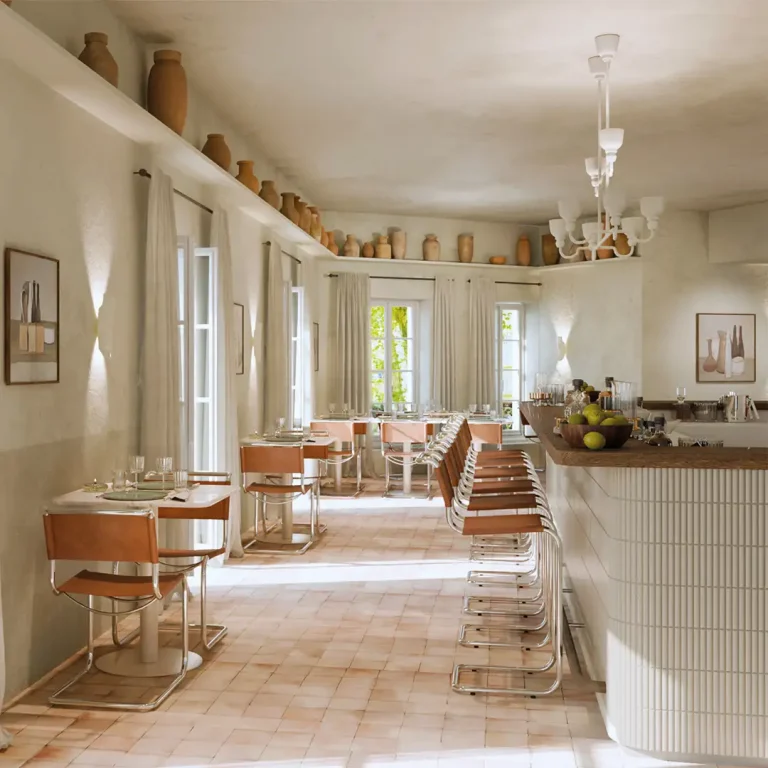vue générale du restaurant du Café Verdun, à l'intérieur