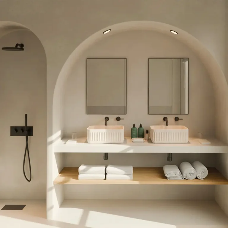 vue générale de la salle de bain de la suite