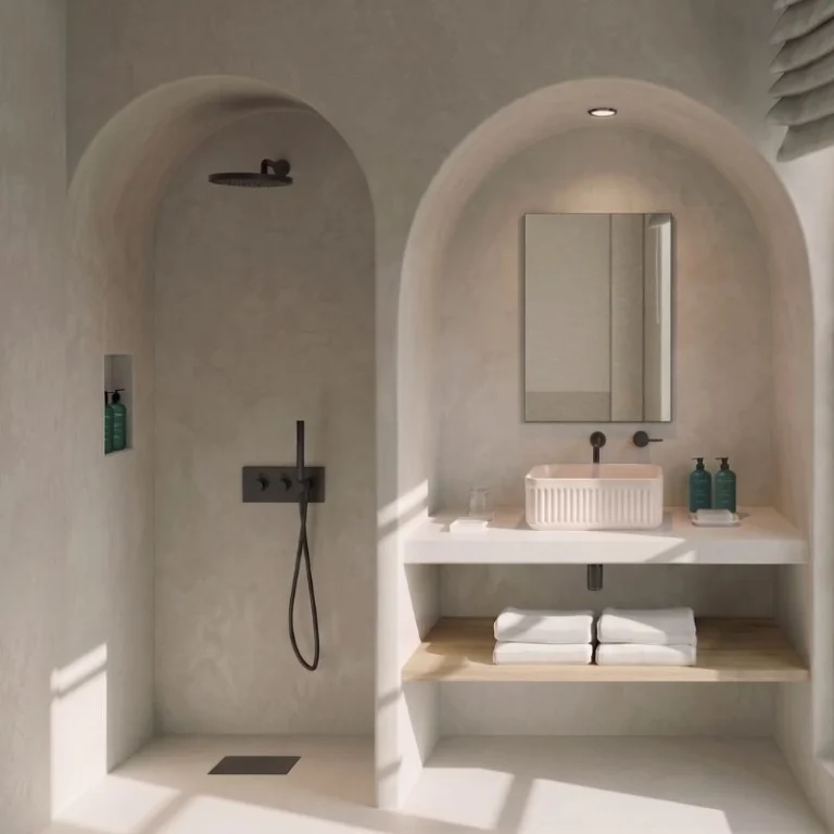 vue générale d'une salle de bain avec vasque unique
